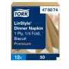 478874 Tork Premium Linstyle Dinner-Serviette mit Keksen in Textiloptik