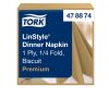 478874 Tork Premium Linstyle Dinner-Serviette mit Keksen in Textiloptik