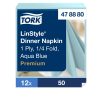 478880 Tork Premium Linstyle Dinnerserviette mit Textileffekt Marineblau