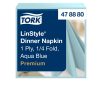 478880 Tork Premium Linstyle Dinnerserviette mit Textileffekt Marineblau