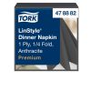 478882 Tork Premium Linstyle Dinnerserviette mit Textileffekt Anthrazit