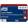 509306 Tork Lunch-Serviette, bis zu 1 Lage, Burgunderrot