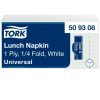 509308 Tork Lunch-Serviette, bis zu 1 Lage, 1/8 gefaltet, Weiß