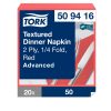 509416 Tork Strukturierte Dinnerserviette Rot