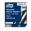 509421 Tork Strukturierte Dinner-Serviette, 1/8-Faltung, Schwarz