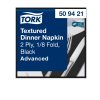 509421 Tork Strukturierte Dinner-Serviette, 1/8-Faltung, Schwarz