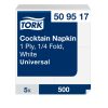 509517 Tork Cocktailserviette bis 1 Weiß