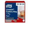 509604 Tork Premium Linstyle Tafelservice Serviette mit Textileffekt Rot