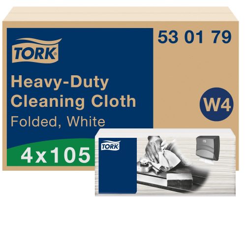 W4 530179 Tork Hochleistungs-Reinigungstuch, gefaltetes 530-Industriepapierhandtuch (Alte Artikelnummer: 530178)