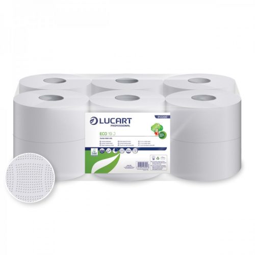 Lucart Eco 19 J Mini-Toilettenpapier, 2 Schichten, recycelt, 120 m, 12 Rollen/Verpackung