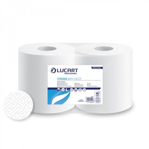 Lucart Strong CF Industriewischtuch aus Cellulose, 2 Schichten, 800 Blatt, 240 m, 2 Rollen/schrumpfbar