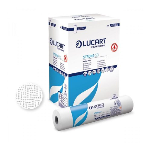 Lucart Strong 50 Joint medizinisches Papierblatt, 2 Lagen 50 cm, 50 m, 6 Rollen/Karton